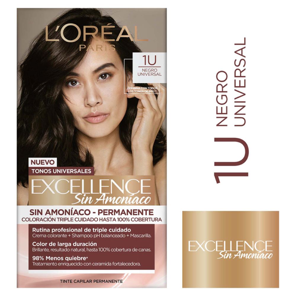 Tinte Excellence Nudes 1U Negro x117.5ml