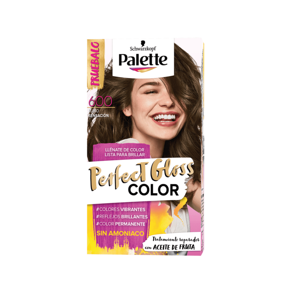 Tinte Palette Perfect Gloss 600 Rubio Sensacion Sin Amoniaco