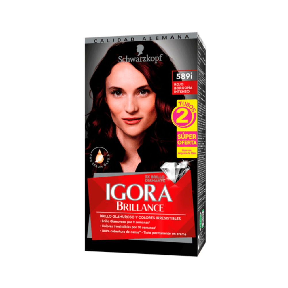 Tinte Igora Brillance 589I Rojo Borgoña Intenso