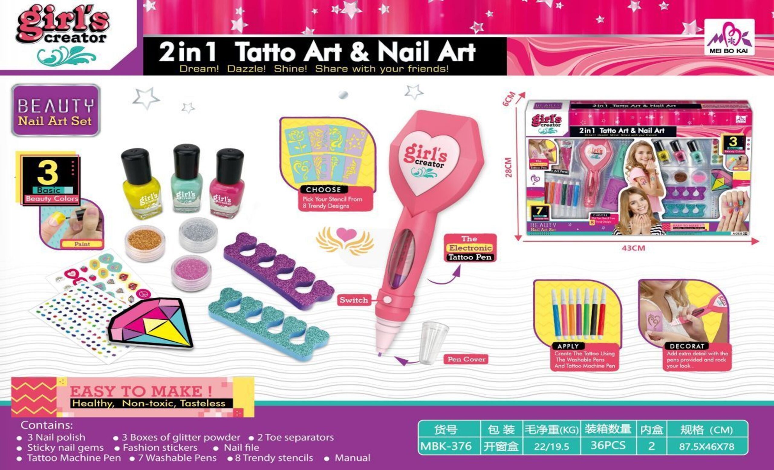 Juguete Set De Pinturas Y Manicure
