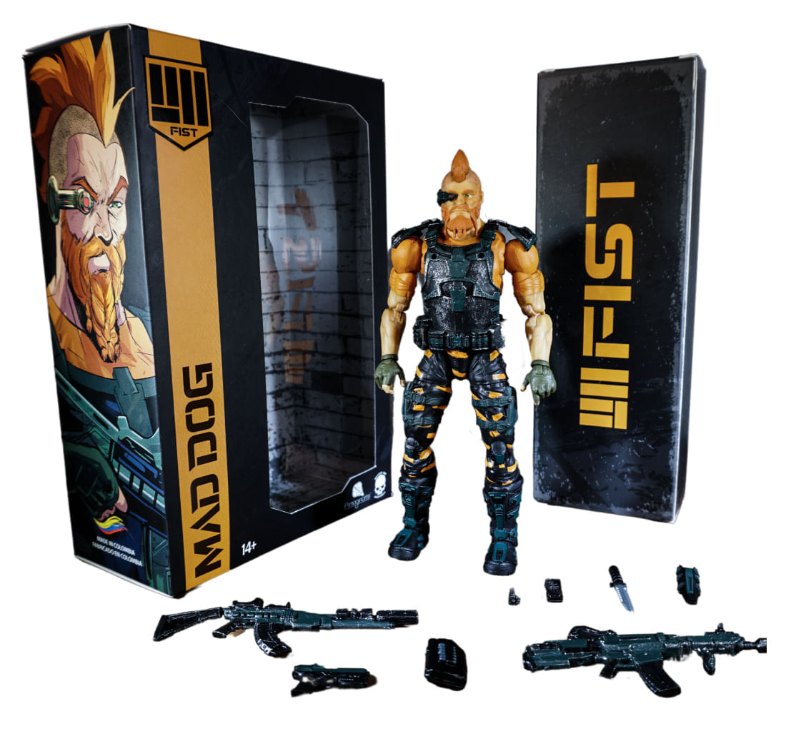Figura De Accion Mad Dog Articulado Coleccionable Con Accesorios - Fist