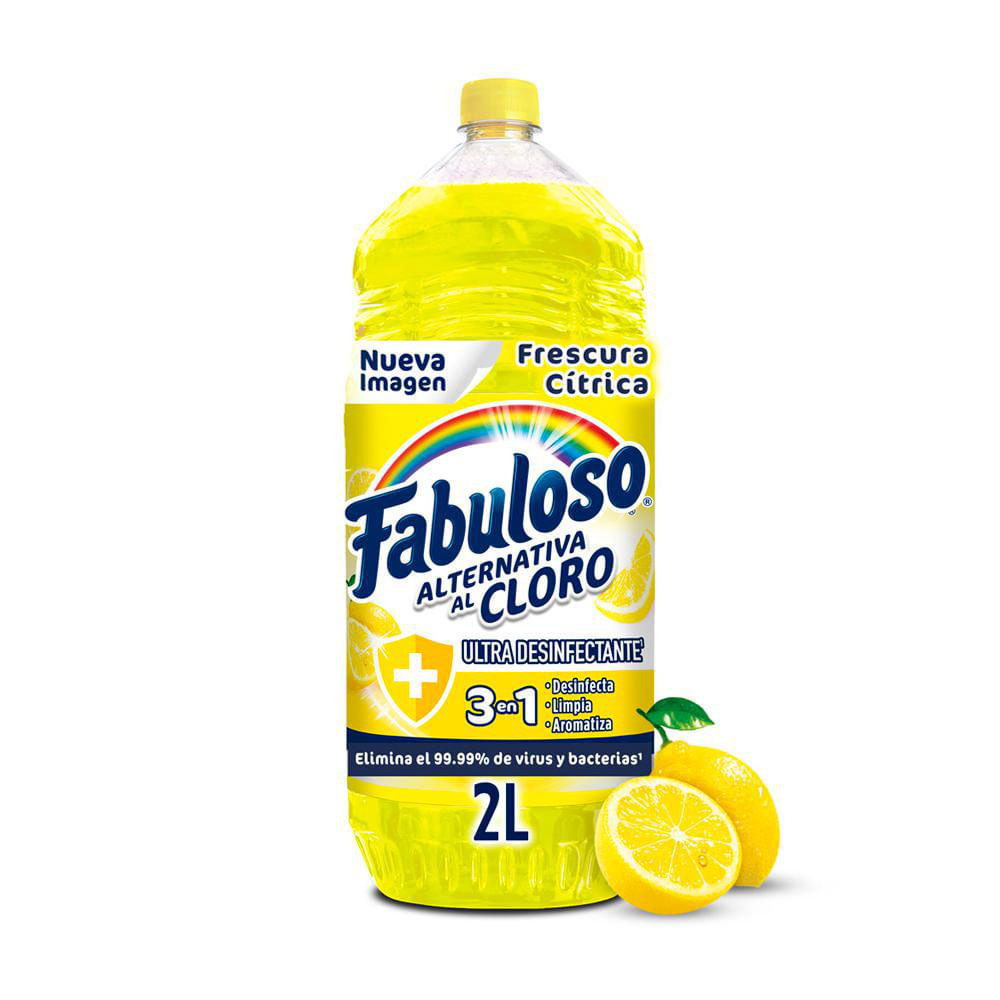 Limpia Pisos Fabuloso Alternativa al Cloro Ultra Desinfectante Citrica 2 lt