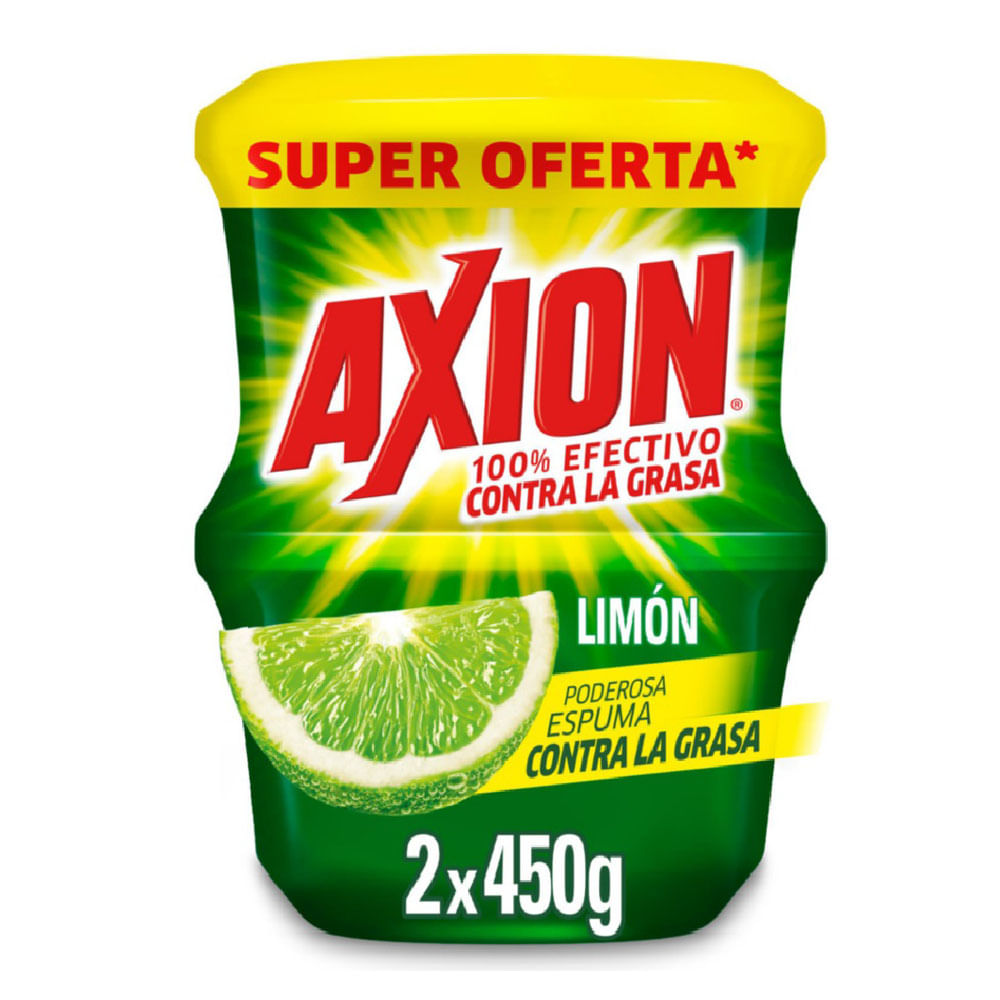 Lavaplatos en Crema Axion Limon 450 grs X 2Und