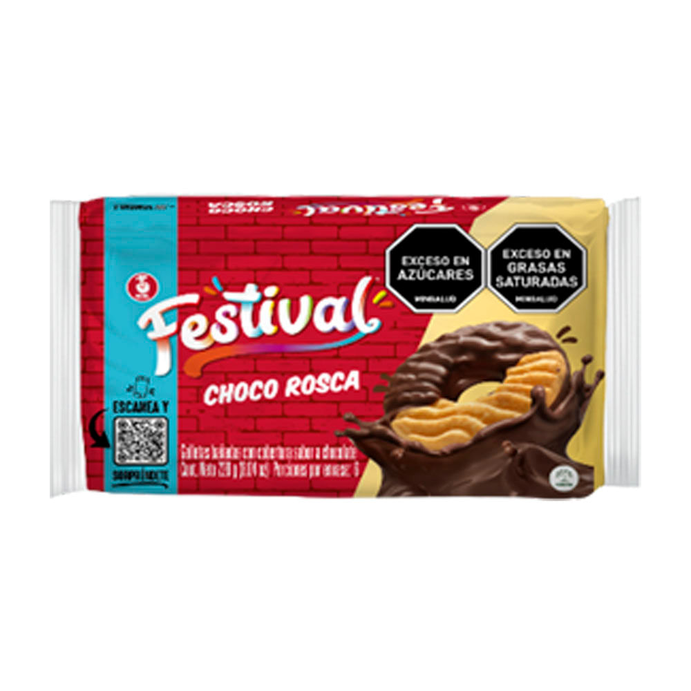 Galleta Festival Choco Rosca x6 Und x228grs