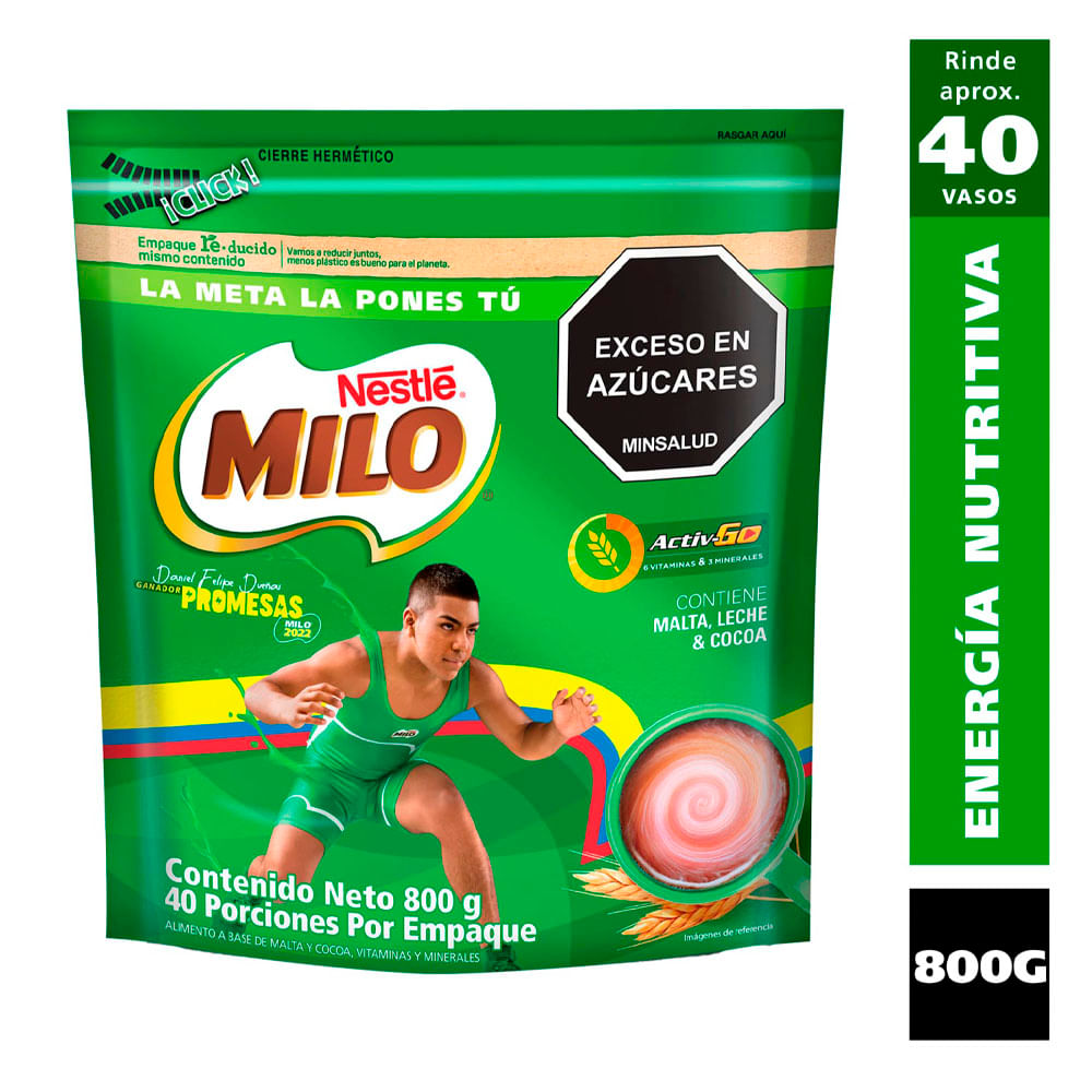 Bebida Achocolatada con Malta Milo Activ-Go 800G