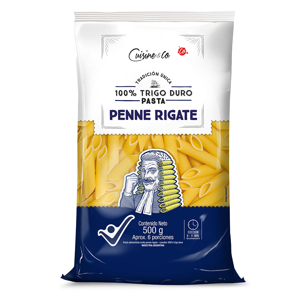 Pasta Penne Rigate Trigo Duro Cuisine & Co x500grs