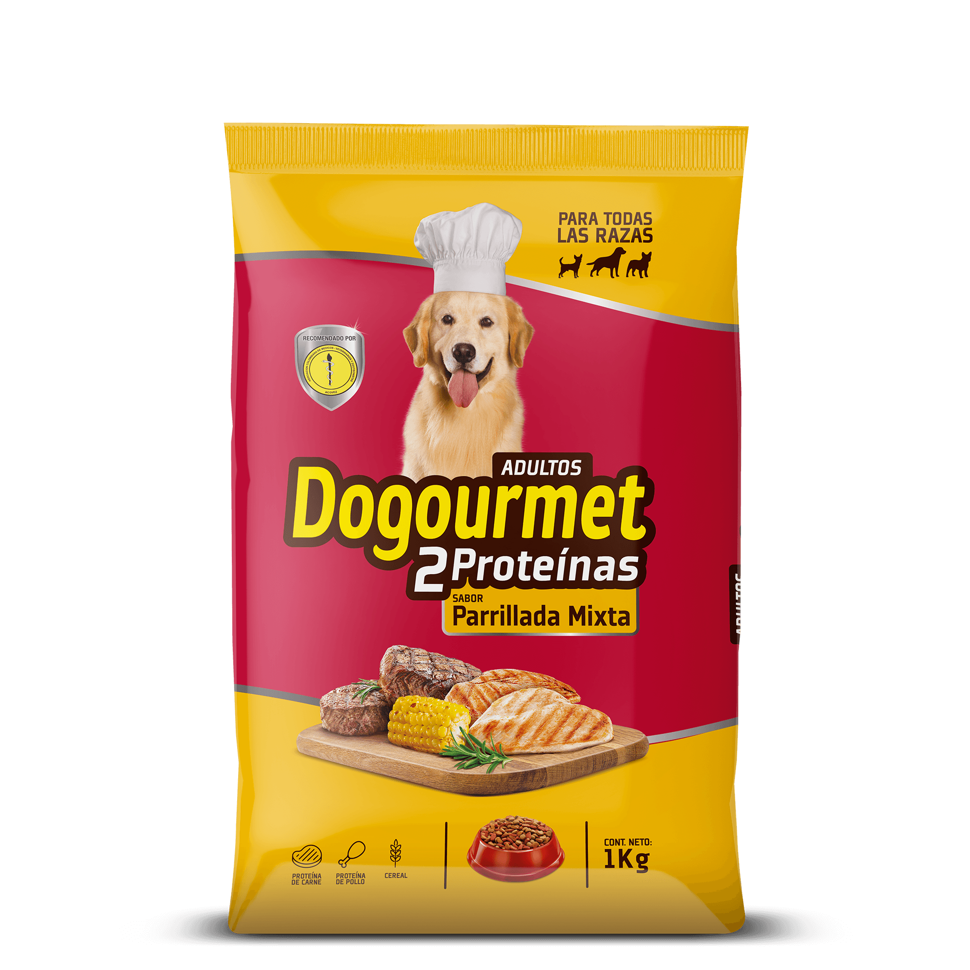 Comida Seca Dogourmet Perro Adulto Parrillada Mixta x1kg