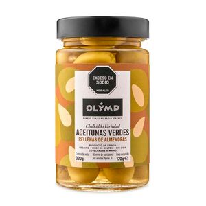 Aceitunas Olymp Verde Rellenas de Almendras x320grs