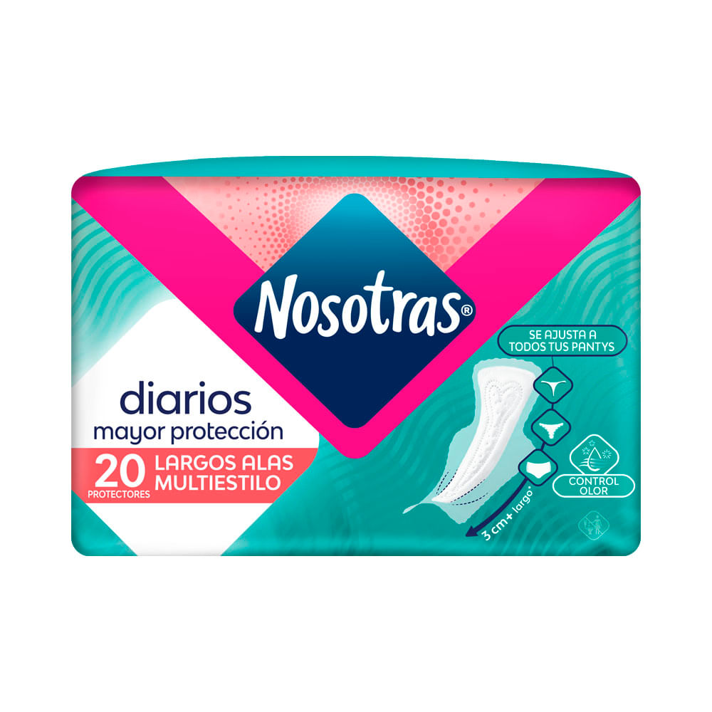 Protectores Nosotras Largos Alas Multiestilo x20 Und