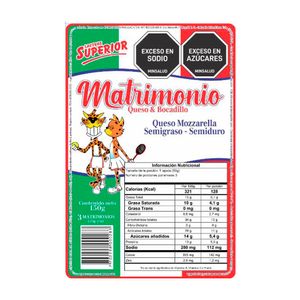 Matrimonio Superior Queso Bocadillo x3 Und x150grs