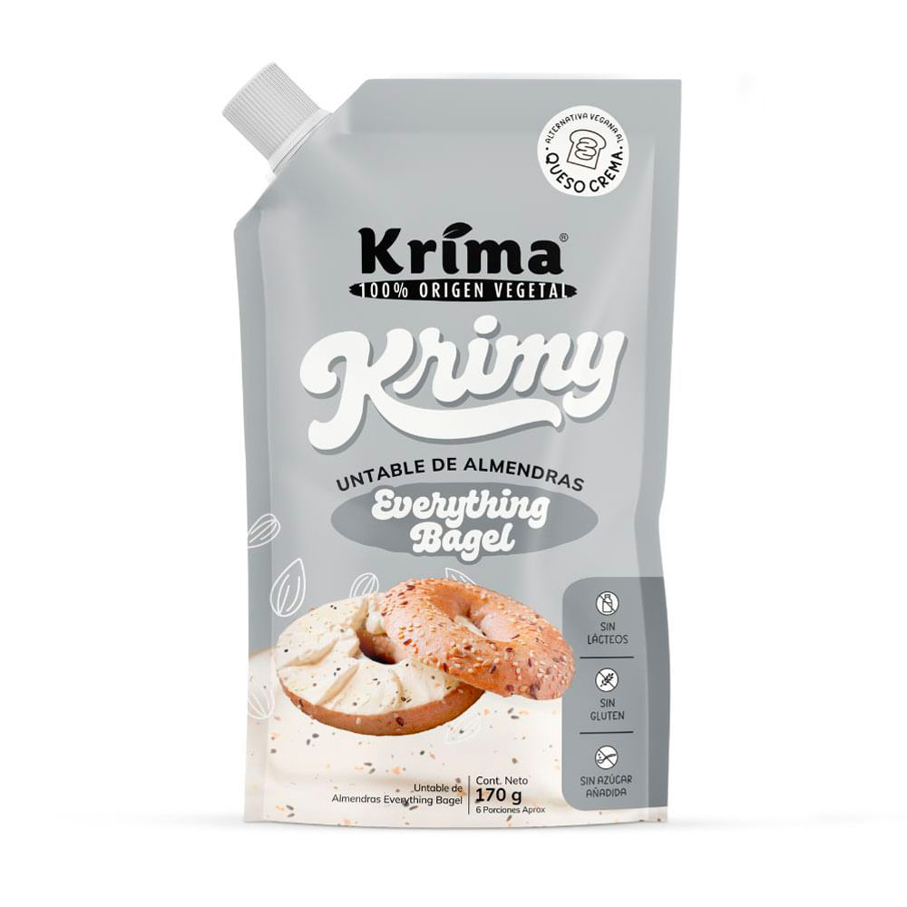 Queso Crema Krima Almendras Everything Bagel x170grs