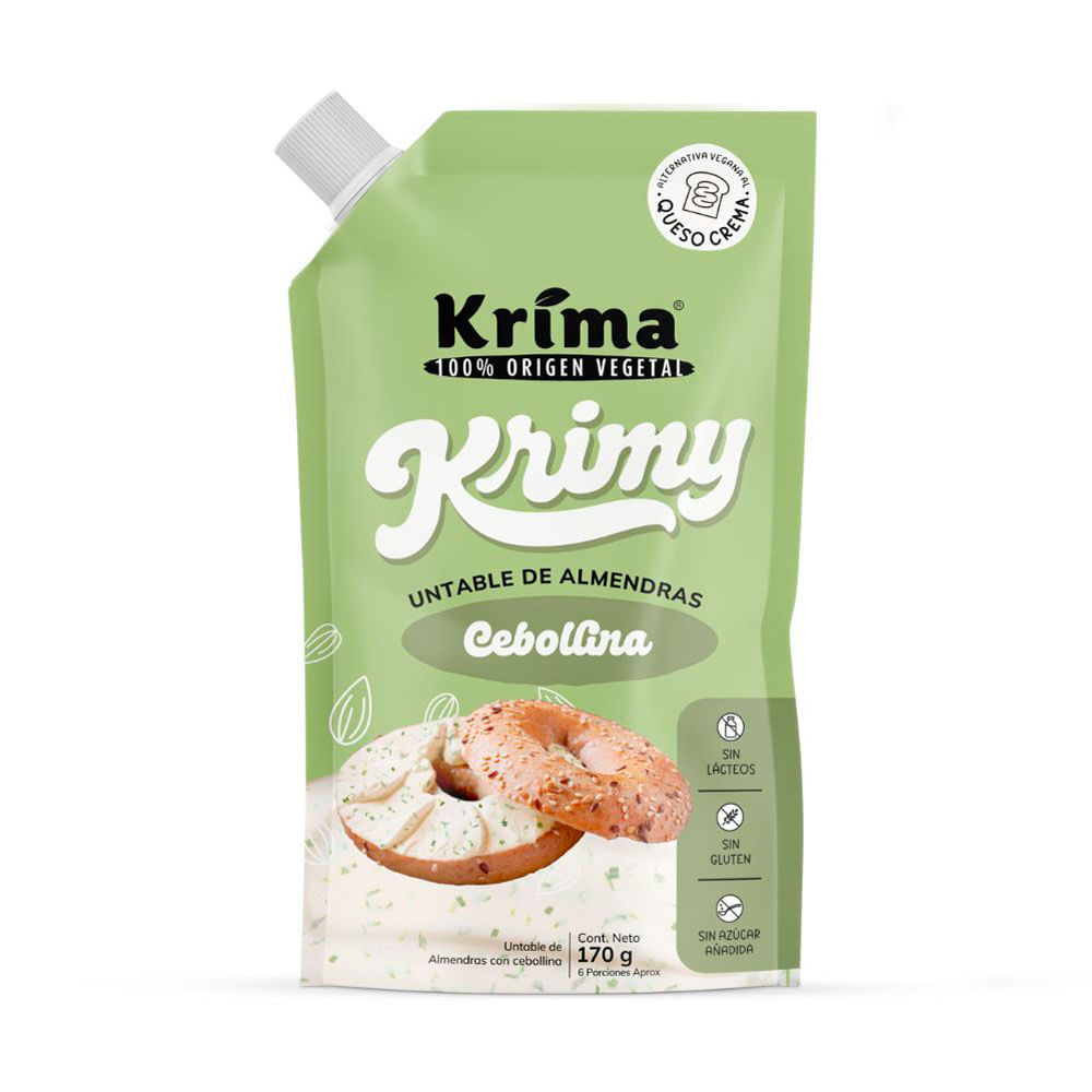 Queso Crema Krima Almendras Cebollina x170grs