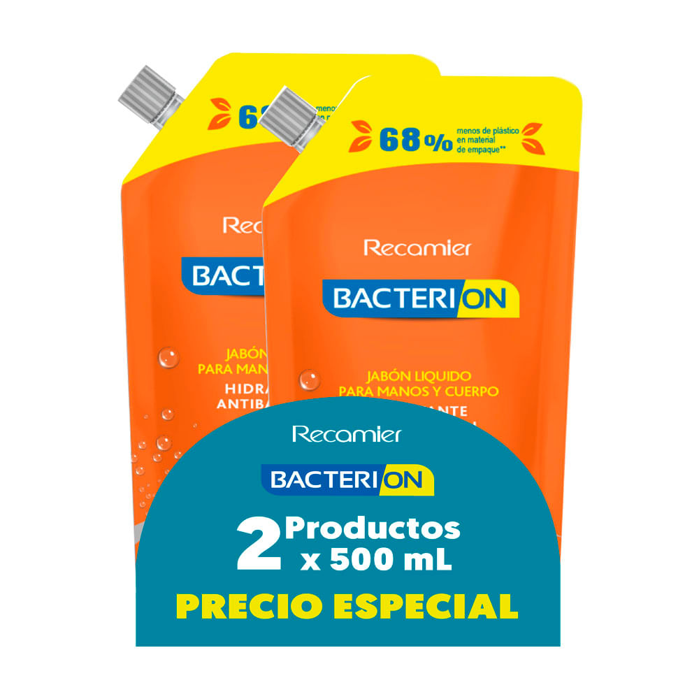 Jabon Bacterion Antibacterial x2 Und x500ml