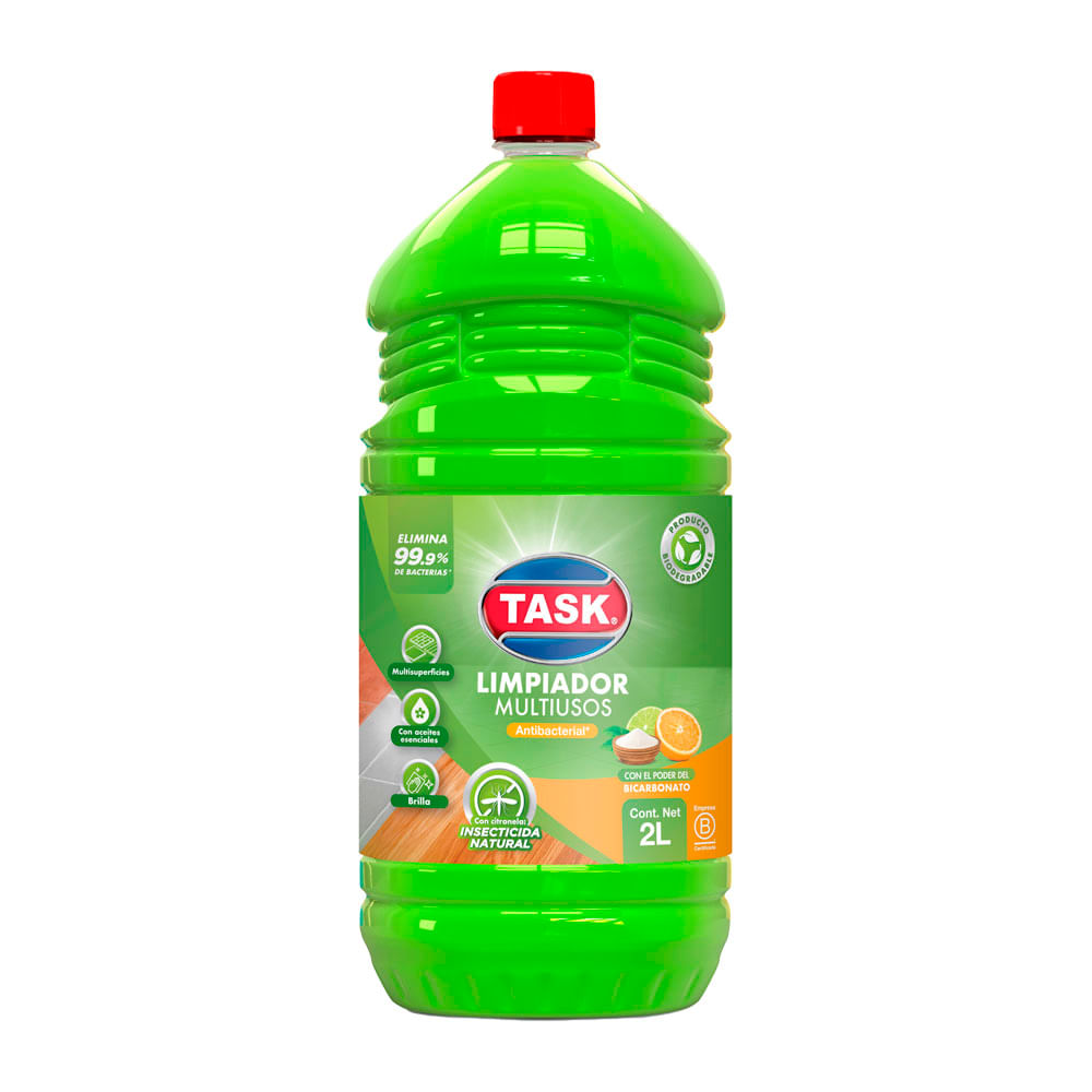 Limpiador Task Antibacterial Bicarb Citronela x2lt