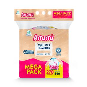 Toallitas Húmedas Arrurú Avena Karité x3 Paquetesx270 Und