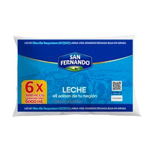 Leche San Fernando Semidescremada x6 Und x1000ml