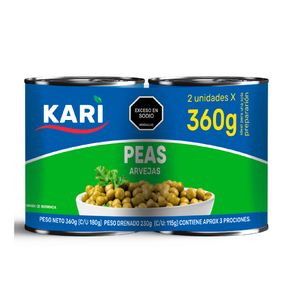Arveja Kari Enlatada x2 Und x360grs