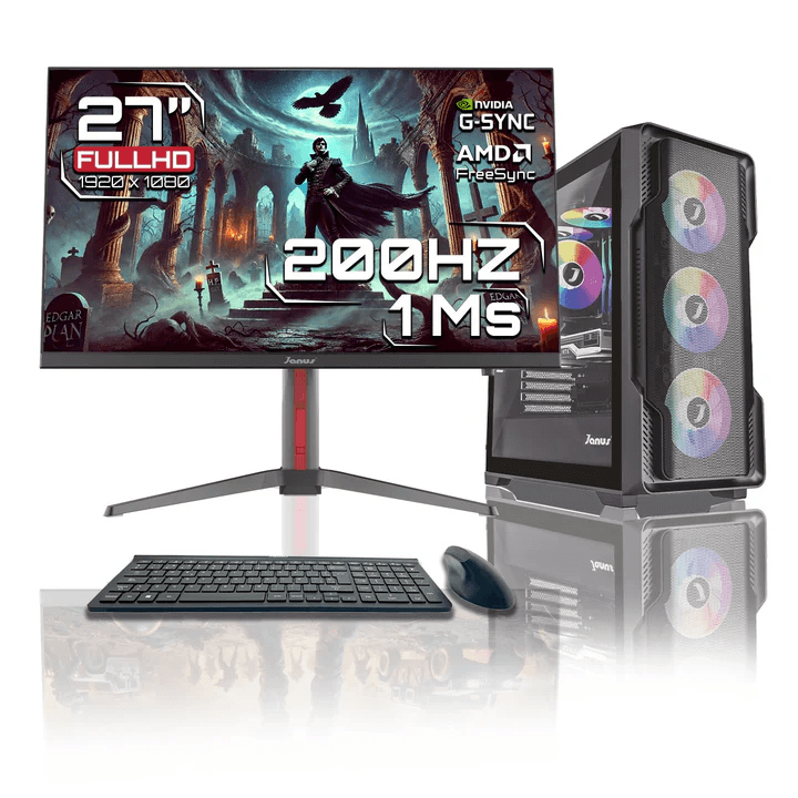 Computador Gamer Janus Ryzen 5 5600GT SSD 512 GB M2 RAM 16GB  MONITOR JANUS 27" Gamer  200Hz FULLHD