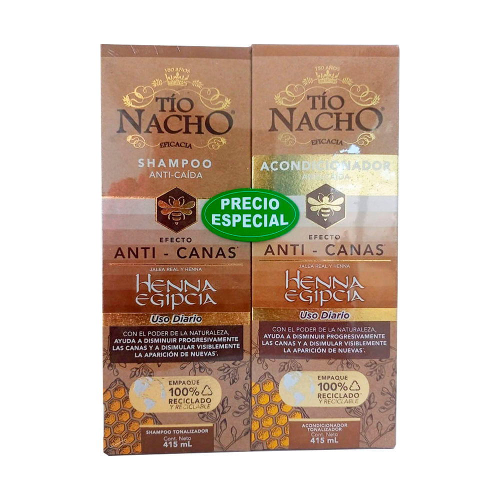 Shampoo Tio Nacho Anti Canas x415ml + Acondicionador x415ml