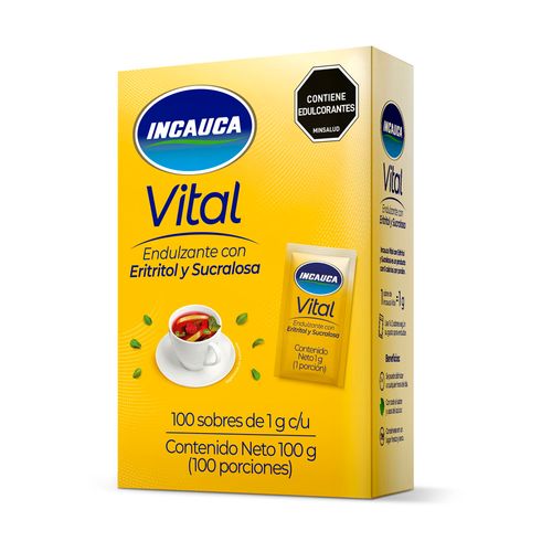 Endulzante Incauca Vital Sucralosa x100 Sobres x1gr