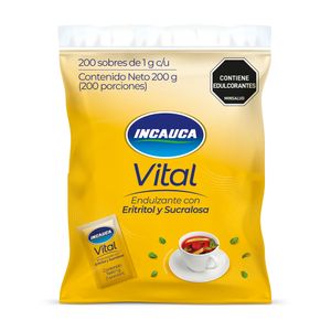 Endulzante Incauca Vital Sucralosa x200 Sobres x1gr