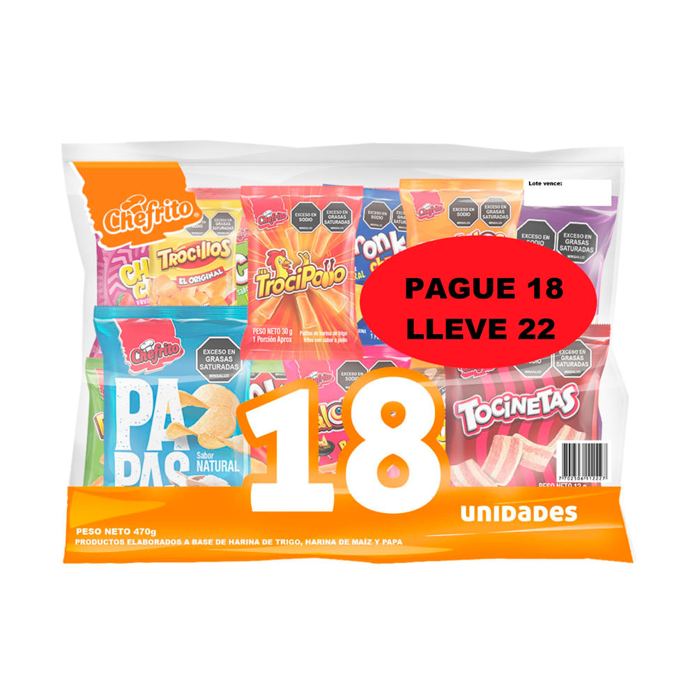 Pasabocas Chefrito Surtido x470grs