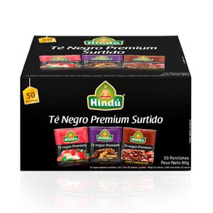 Te Negro Hindú Premium Surtido x50 Und x80grs