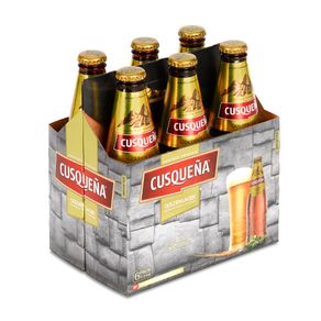 Cerveza Cusqueña Dorada Lager Sixpack Botella x330ml