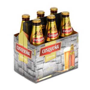 Cerveza Cusqueña Dorada Lager Sixpack Botella x330ml