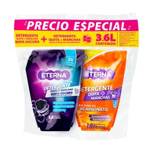 Detergente Eterna Ropa Oscura + Bicarbonato x2 Und x1.8lt