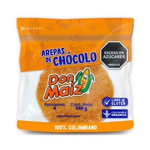 Arepas Don Maíz Chócolo x4 Und x350grs