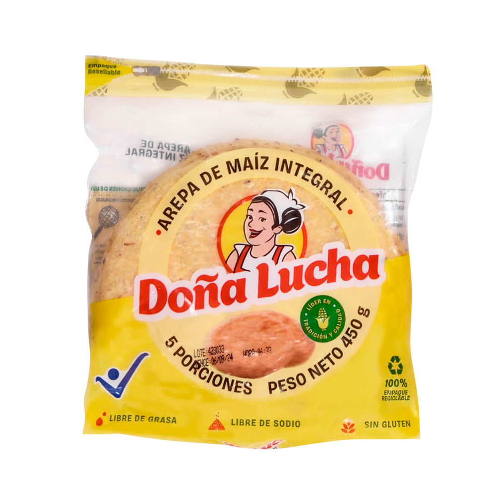 Arepa Dona Lucha Maíz Integral x450grs