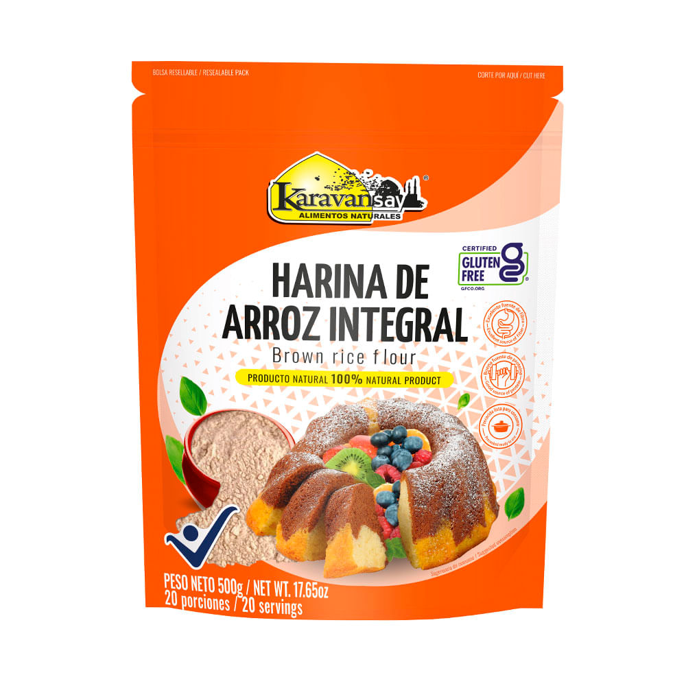 Harina de Arroz Integral Karavansay x500grs