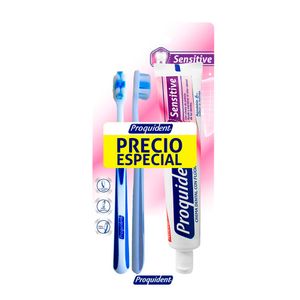 Kit Proquident Cepillo Sensitive x2 Und + Crema Dental x96grs