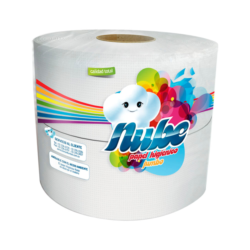Papel Higiénico Nube Jumbo Doble Hoja x2 Rollos x250mts