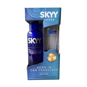Vodka Skyy x750ml + Vaso Mule
