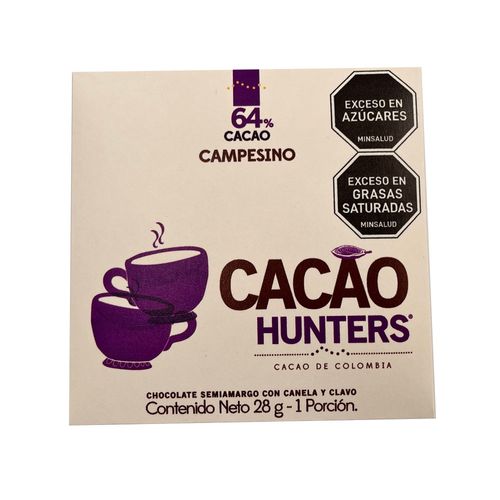 Chocolate Cacao Hunters Campesino 64% Cacao x28grs