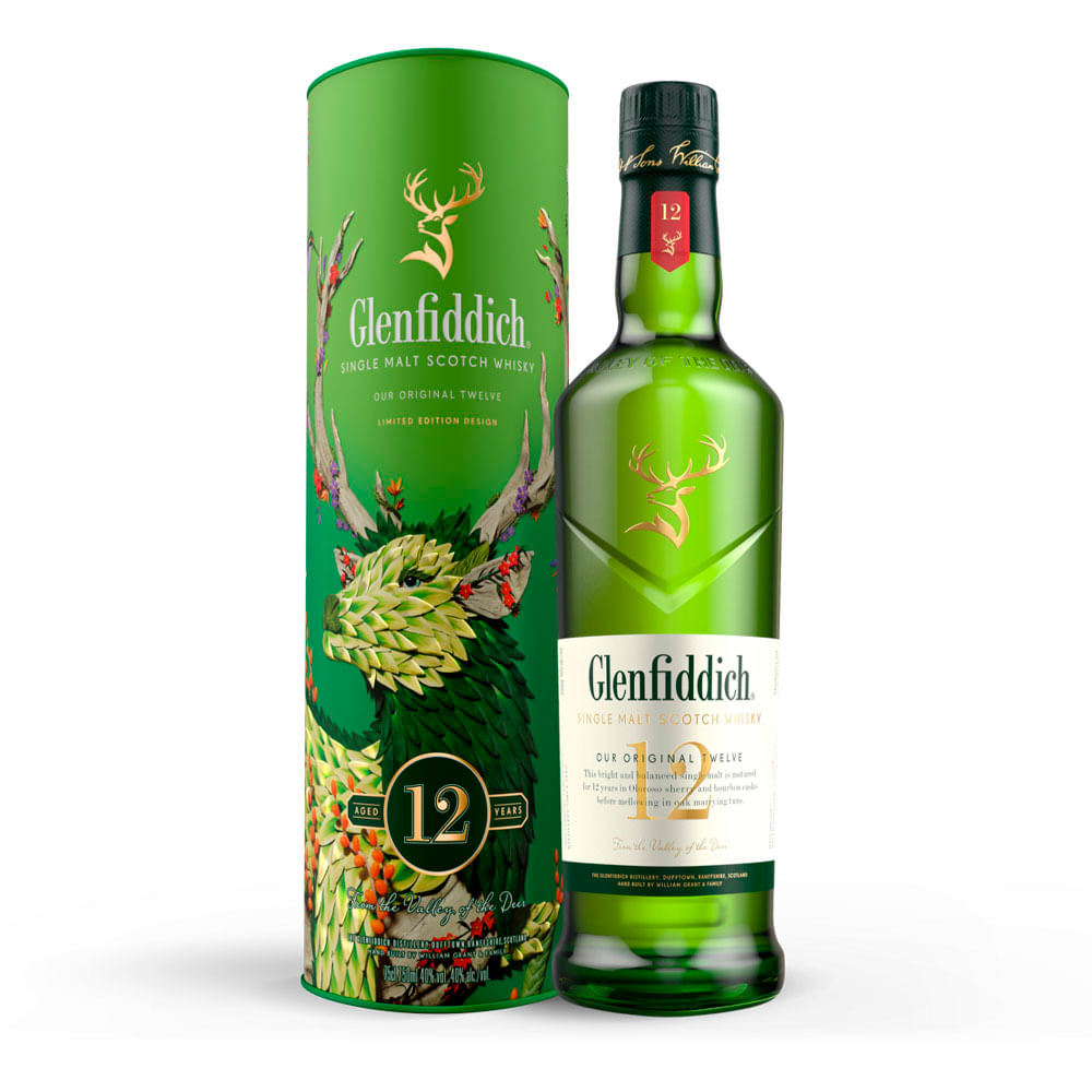 Whisky Glenfiddich 12 Años x750ml + Caja