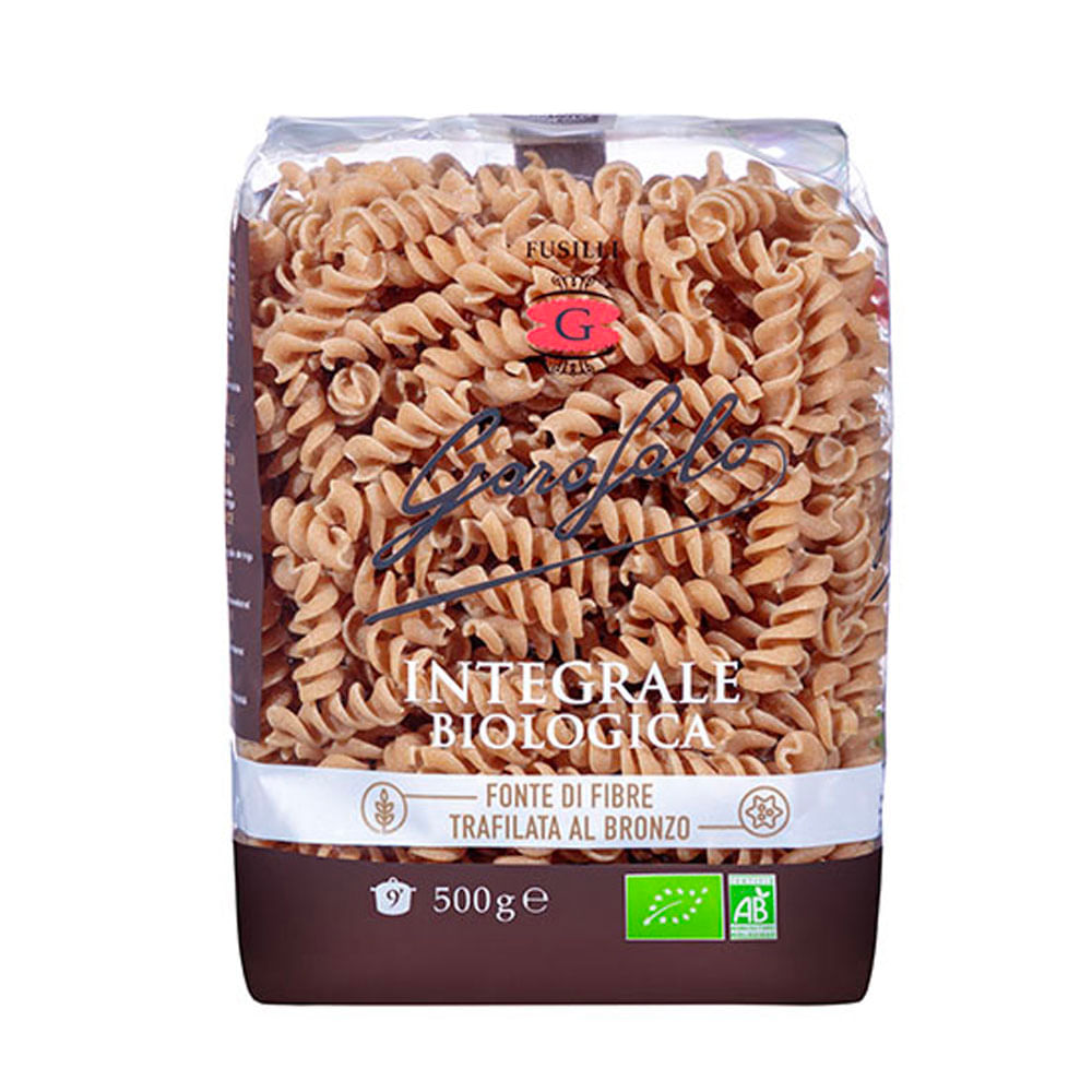 Pasta Garofalo Fusilli Integral Orgánico x500grs