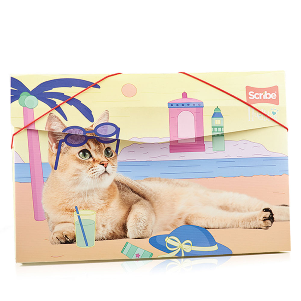 Carpeta Fuelle Plástica Huellitas Scribe