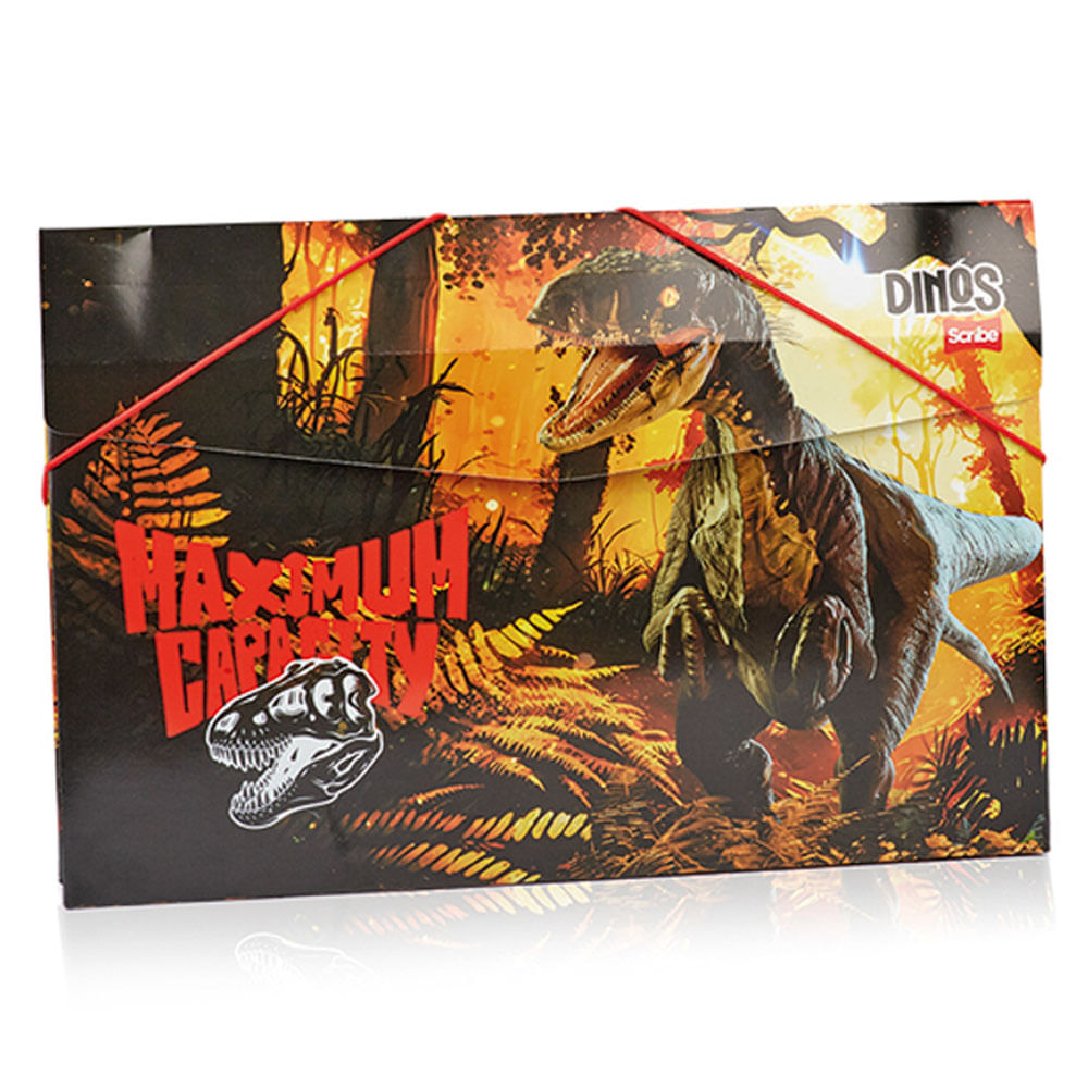 Carpeta Fuelle Plástica Dinos Scribe
