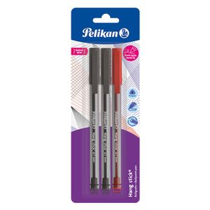 Bolígrafos Pelikan Hang Stick 2 Color Negro + 1Rojo