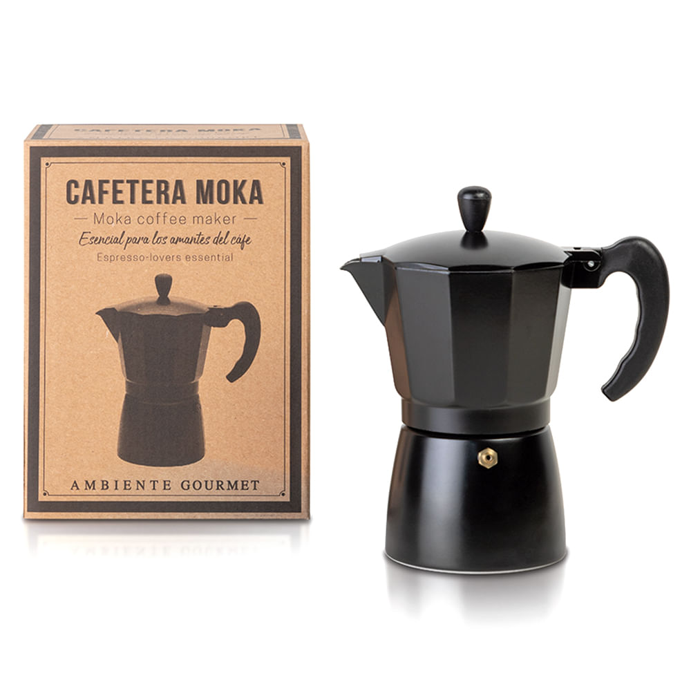 Cafetera Ambiente Gourmet Moka Negro 300ml