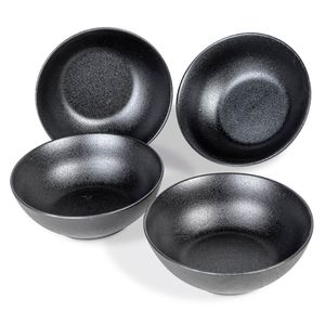 Tazón Ambiente Gourmet Negro 600ml x4 Und