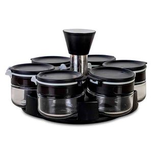 Organizador Ambiente Gourmet Especias Negro x6 Und