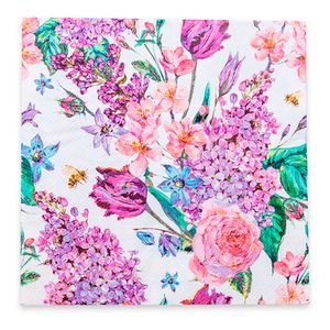 Servilletas Ambiente Gourmet Flores Papel