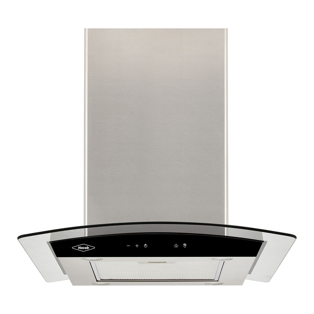 Campana Tipo Isla Haceb Vidrio en Acero Inoxidable 60 cm 3 velocidades