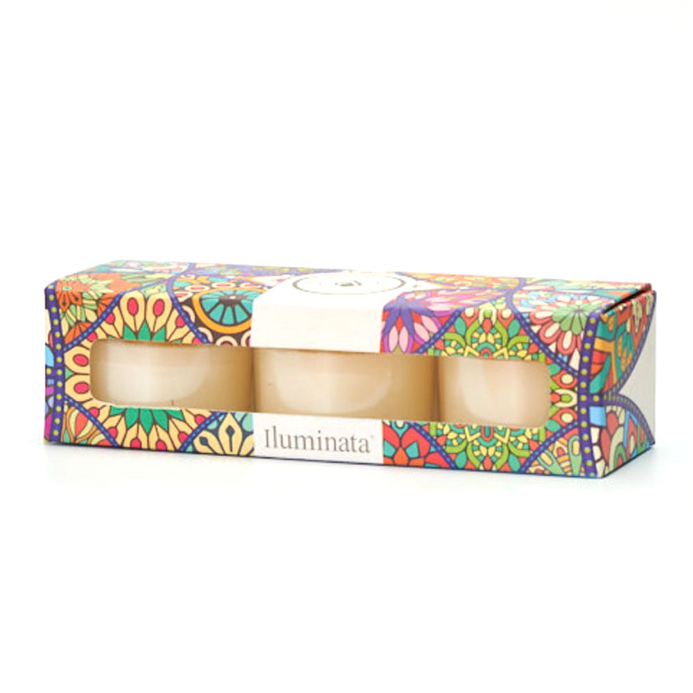 Vela Vaso Minivotive Vainilla x3 Iluminata