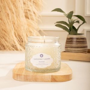 Vela Iluminata Vaso Ardenia Jazmín 260grs