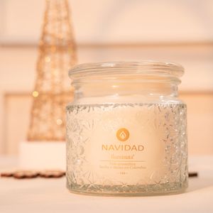 Vela Iluminata Vaso Navidad 260grs